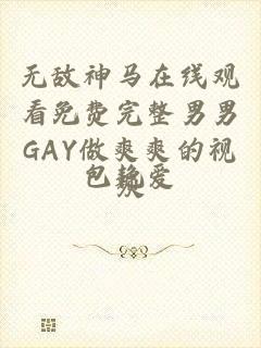 无敌神马在线观看免费完整男男GAY做爽爽的视频