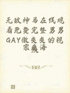 无敌神马在线观看免费完整男男GAY做爽爽的视频