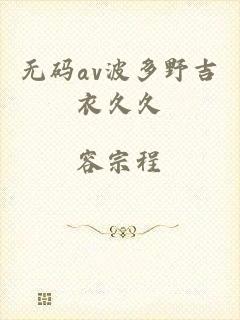 无码av波多野吉衣久久