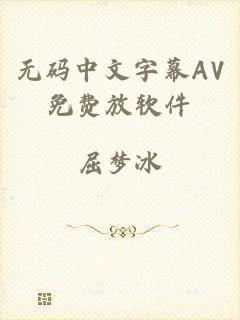 无码中文字幕AV免费放软件