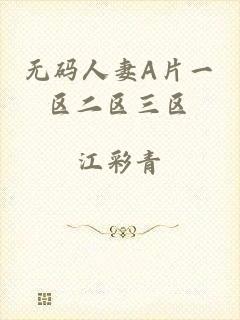 无码人妻A片一区二区三区
