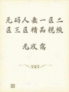 无码人妻一区二区三区精品视频