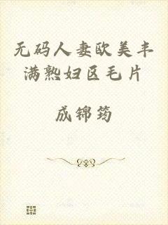 无码人妻欧美丰满熟妇区毛片