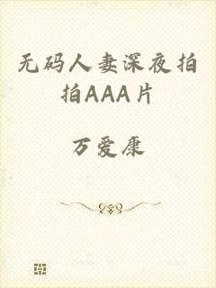 无码人妻深夜拍拍AAA片