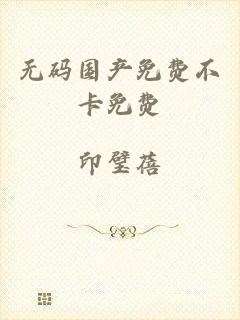 无码国产免费不卡免费