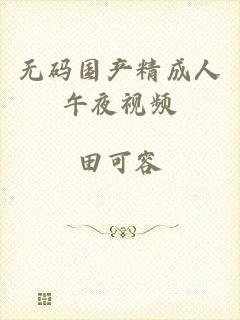 无码国产精成人午夜视频
