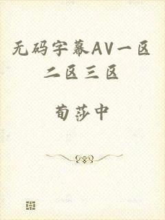 无码字幕AV一区二区三区