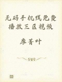 无码手机线免费播放三区视频