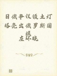 日俄争议领土灯塔亮出俄罗斯国旗