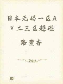 日本无码一区AⅤ二三区超碰