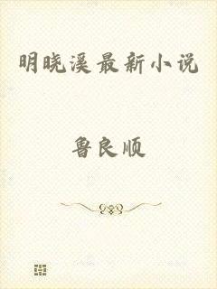 明晓溪最新小说