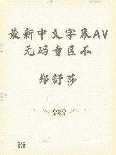 最新中文字幕AV无码专区不