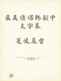最美情侣韩剧中文字幕