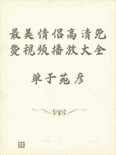 最美情侣高清免费视频播放大全