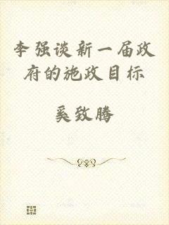 李强谈新一届政府的施政目标
