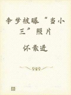 李梦被曝“当小三”照片