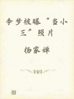 李梦被曝“当小三”照片