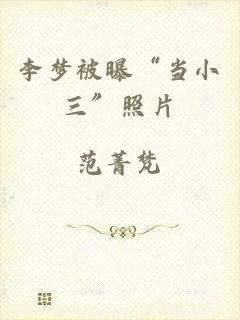 李梦被曝“当小三”照片