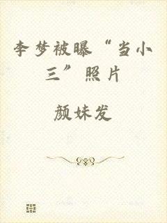 李梦被曝“当小三”照片