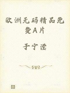 欧洲无码精品免费A片