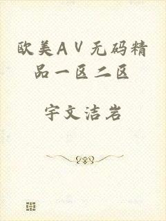 欧美AⅤ无码精品一区二区