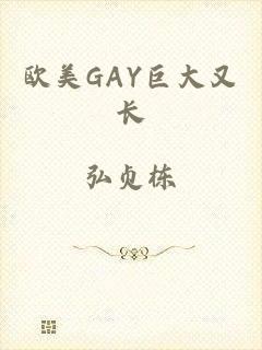 欧美GAY巨大又长