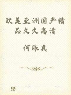 欧美亚洲国产精品久久高清
