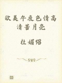 欧美午夜色情高清苦月亮