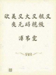 欧美又大又粗又爽无码视频