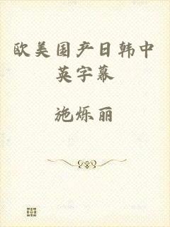 欧美国产日韩中英字幕