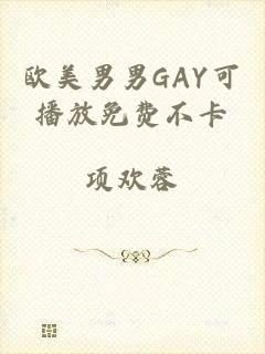 欧美男男GAY可播放免费不卡