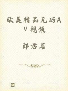 欧美精品无码AⅤ视频