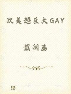 欧美超巨大GAY