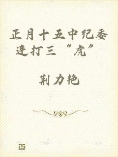 正月十五中纪委连打三“虎”