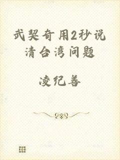 武契奇用2秒说清台湾问题