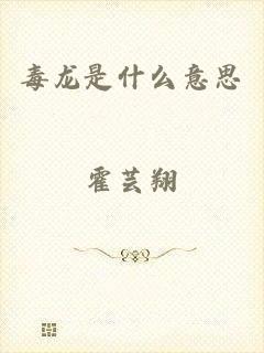 毒龙是什么意思