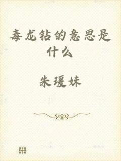 毒龙钻的意思是什么
