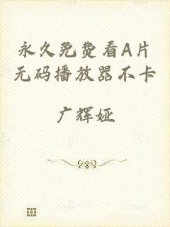 永久免费看A片无码播放器不卡