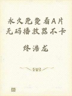 永久免费看A片无码播放器不卡