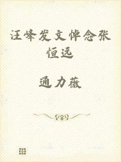 汪峰发文悼念张恒远