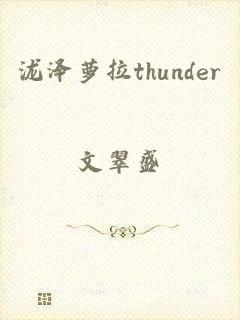 泷泽萝拉thunder