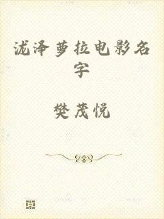 泷泽萝拉电影名字