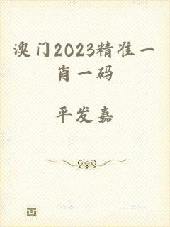 澳门2O23精准一肖一码