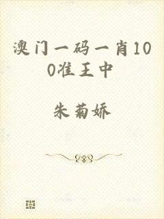 澳门一码一肖100准王中