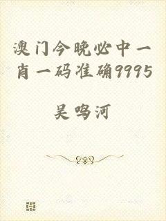 澳门今晚必中一肖一码准确9995