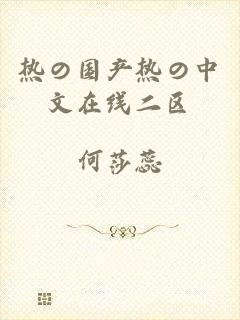 热の国产热の中文在线二区