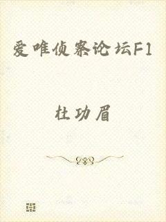 爱唯侦察论坛F1