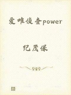 爱唯侦查power