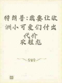 特朗普:我要让欧洲小可爱们付出代价