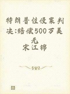 特朗普性侵案判决:赔偿500万美元